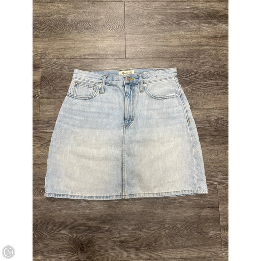 Skirt Mini & Short By Madewell In Blue Denim, Size: 2