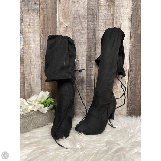 Boots Knee Heels By Charming Charlie In Black, Size: 7