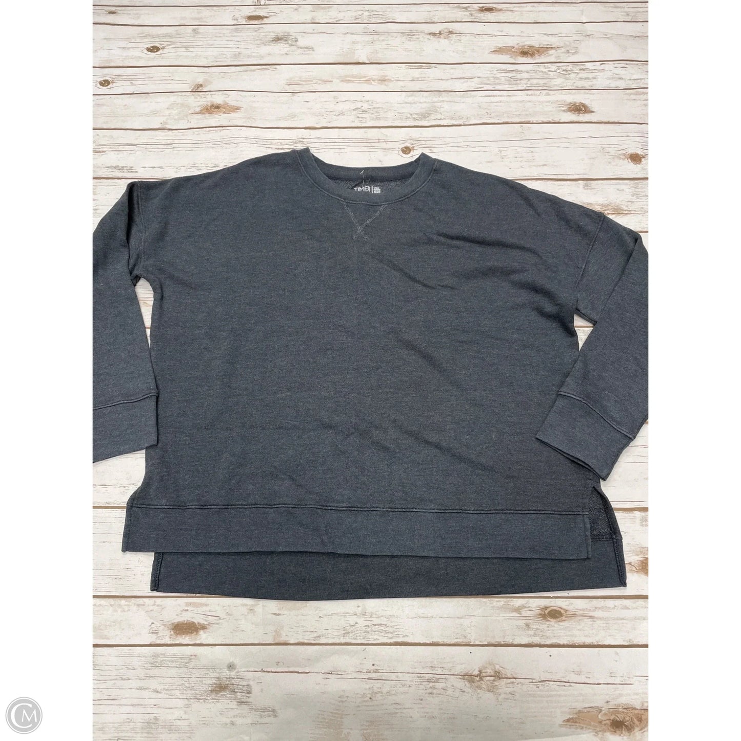 Sweatshirt Crewneck By Time And Tru In Grey, Size: Xxl