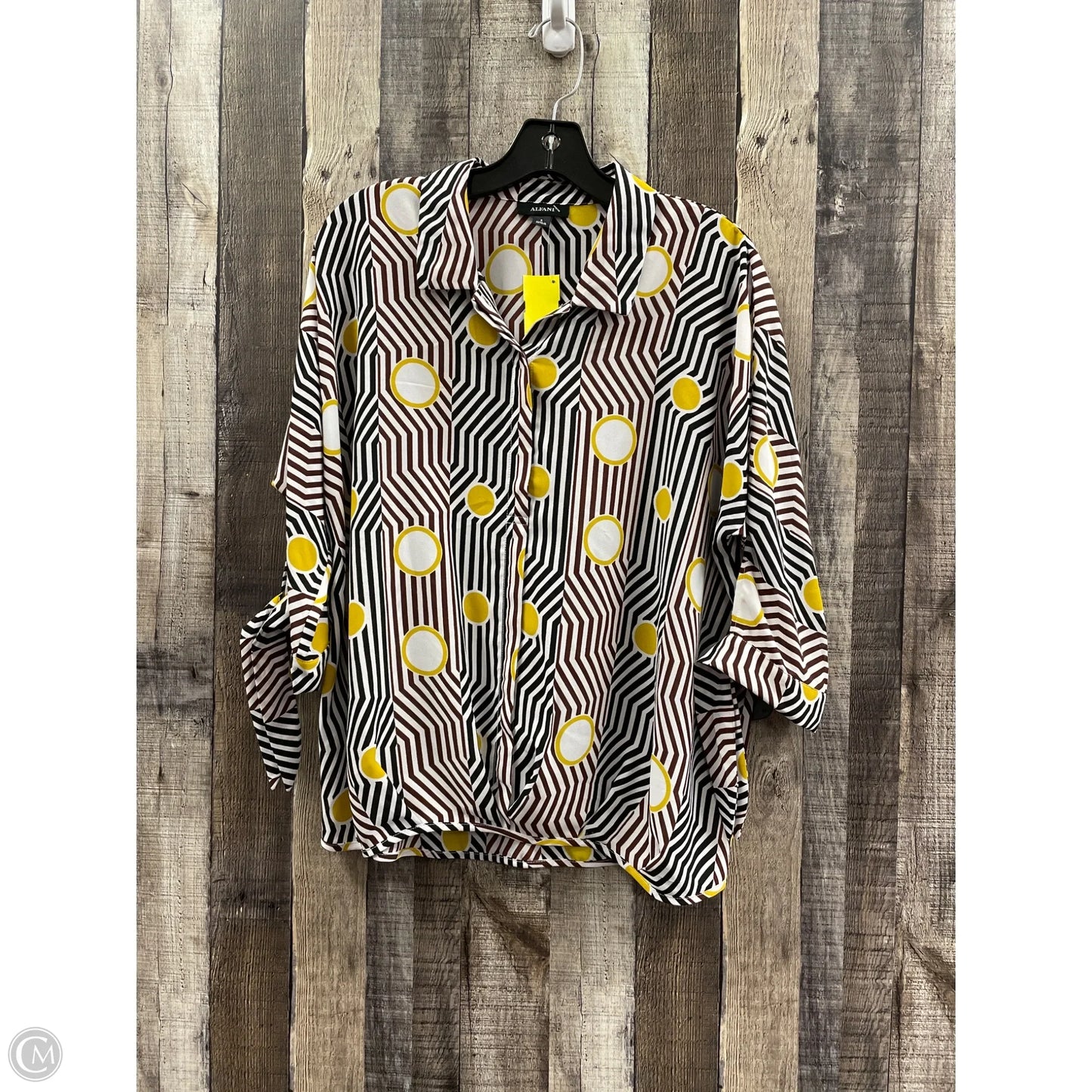 Top 3/4 Sleeve By Alfani In Multi-colored, Size: S