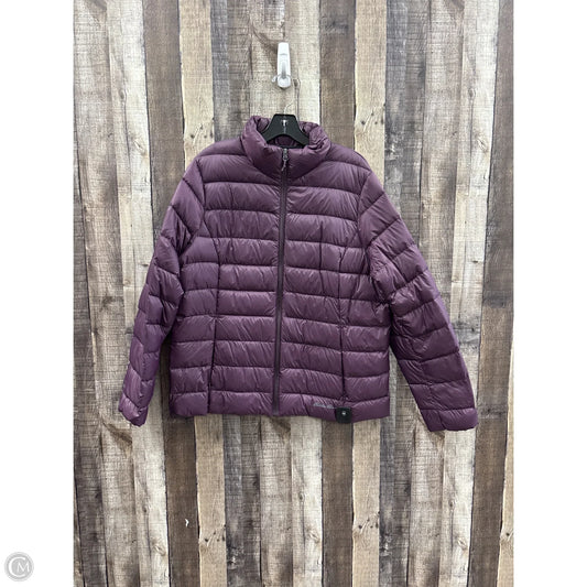 Jacket Puffer & Quilted By Eddie Bauer In Purple, Size: Xl