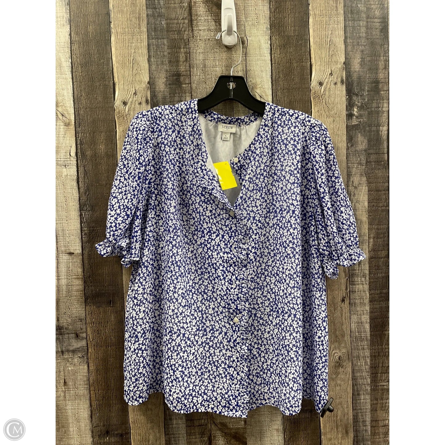 Top Short Sleeve By J. Crew In Multi-colored, Size: L