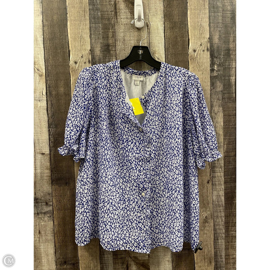Top Short Sleeve By J. Crew In Multi-colored, Size: L