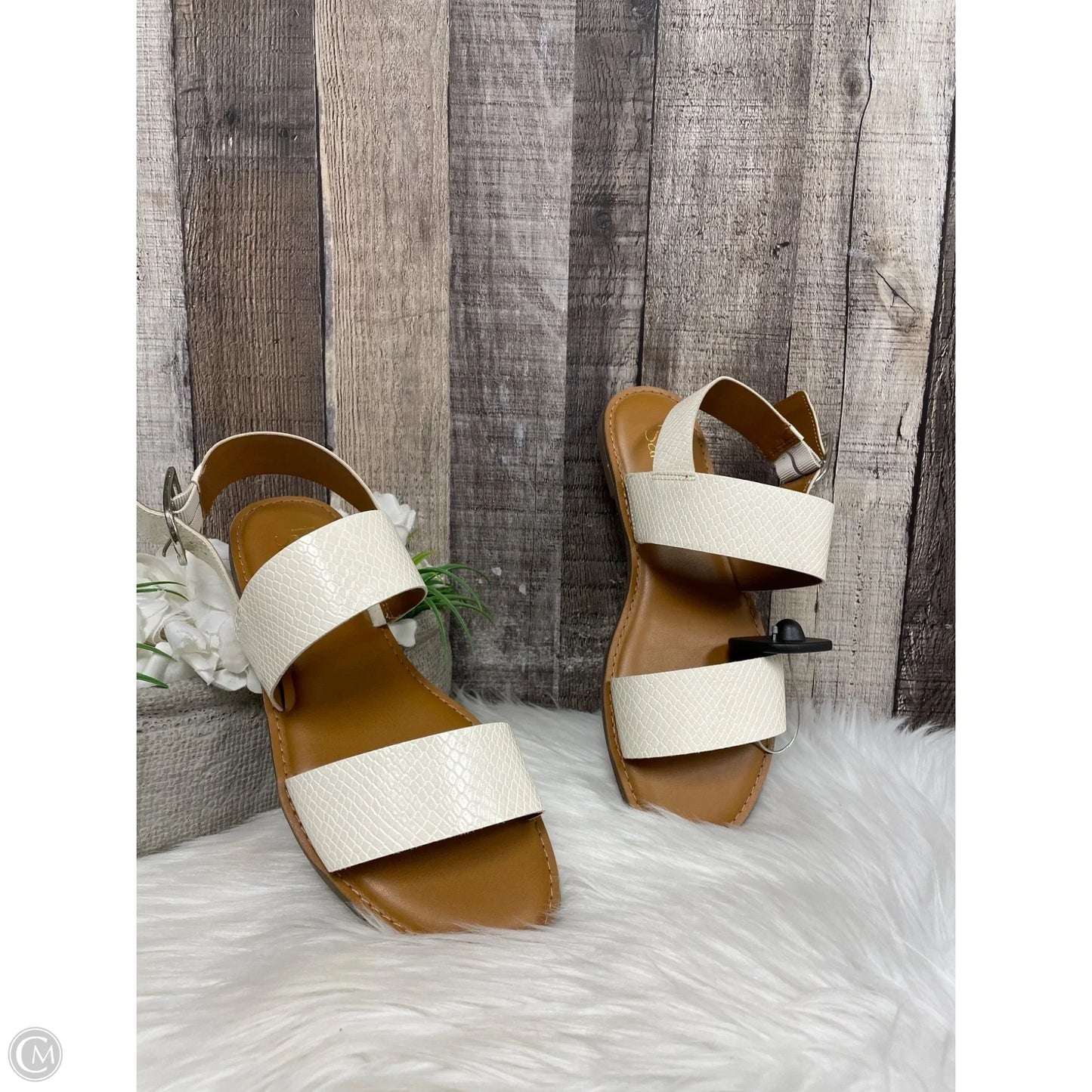 Sandals Flats By Franco Sarto In Ivory, Size: 8.5