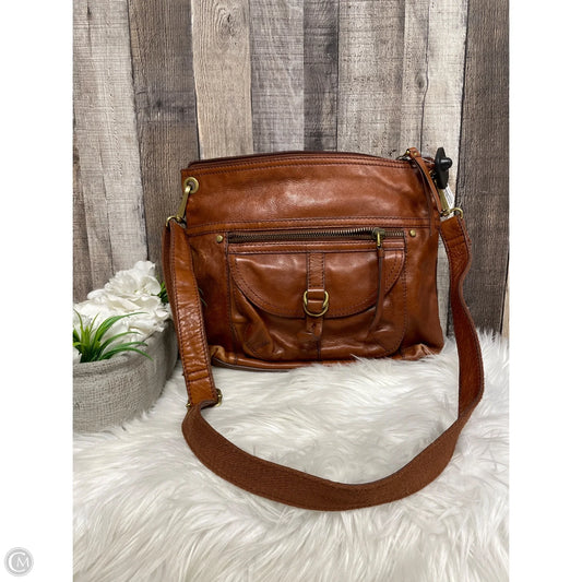 Handbag Leather By Fossil, Size: Large