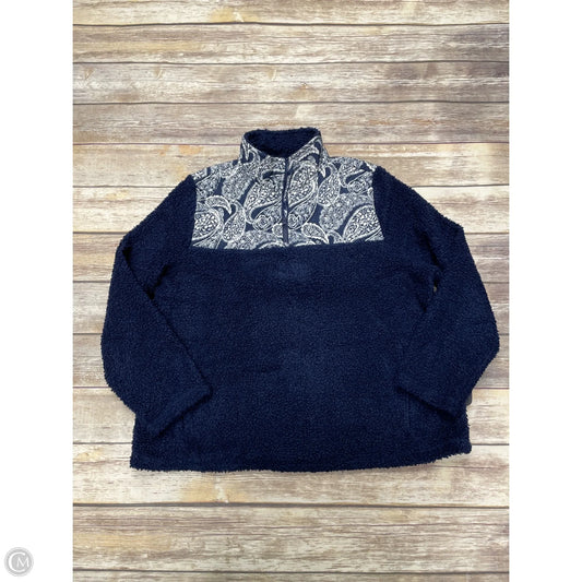 Jacket Fleece By Vera Bradley In Blue, Size: Xl