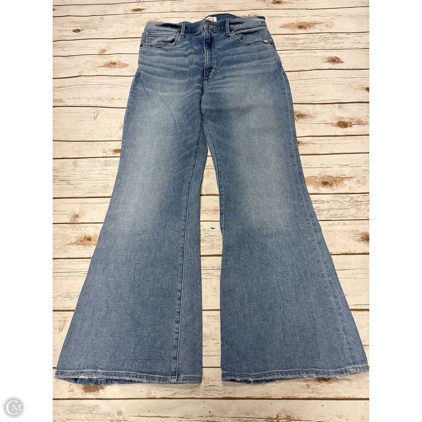 Jeans Straight By Abercrombie And Fitch In Blue Denim, Size: 12