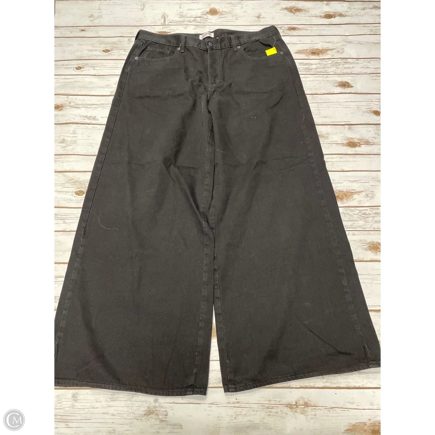 Jeans Wide Leg By Universal Thread In Black Denim, Size: 16