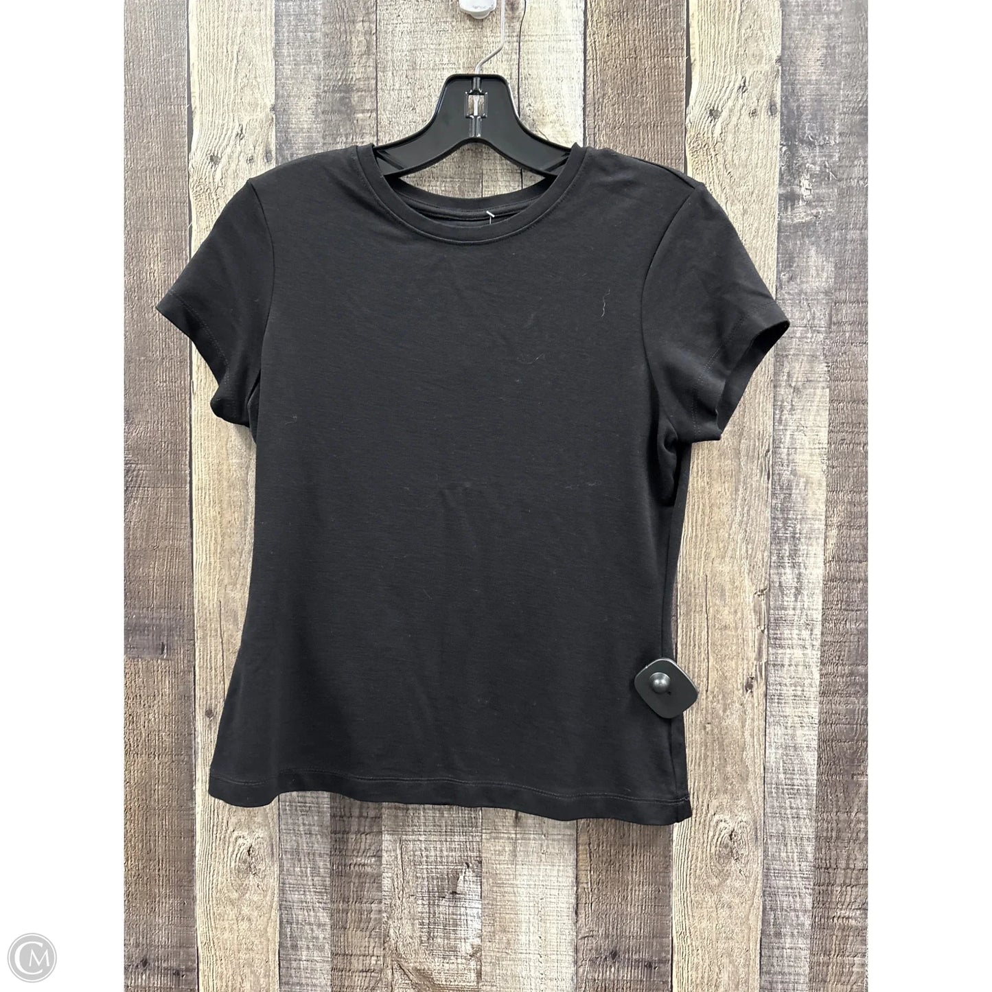 Top Short Sleeve Basic By Adrienne Vittadini In Black, Size: S