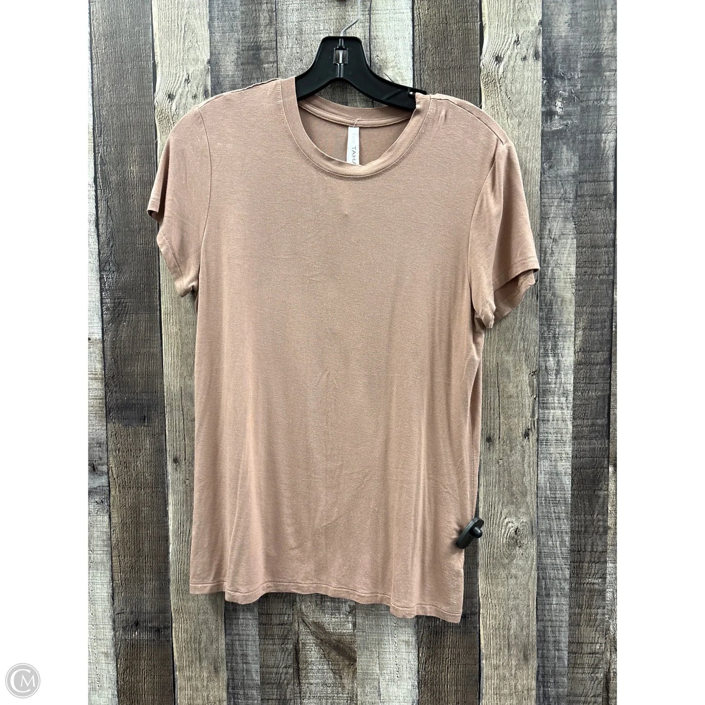 Top Short Sleeve By Tahari In Beige, Size: L