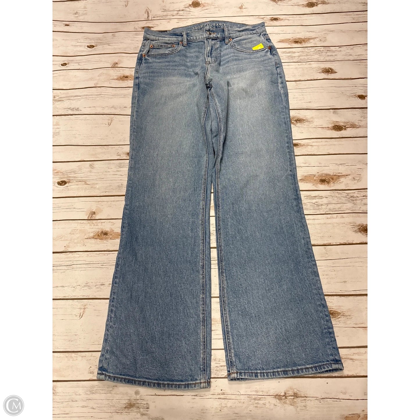 Jeans Flared By American Eagle In Blue Denim, Size: 12