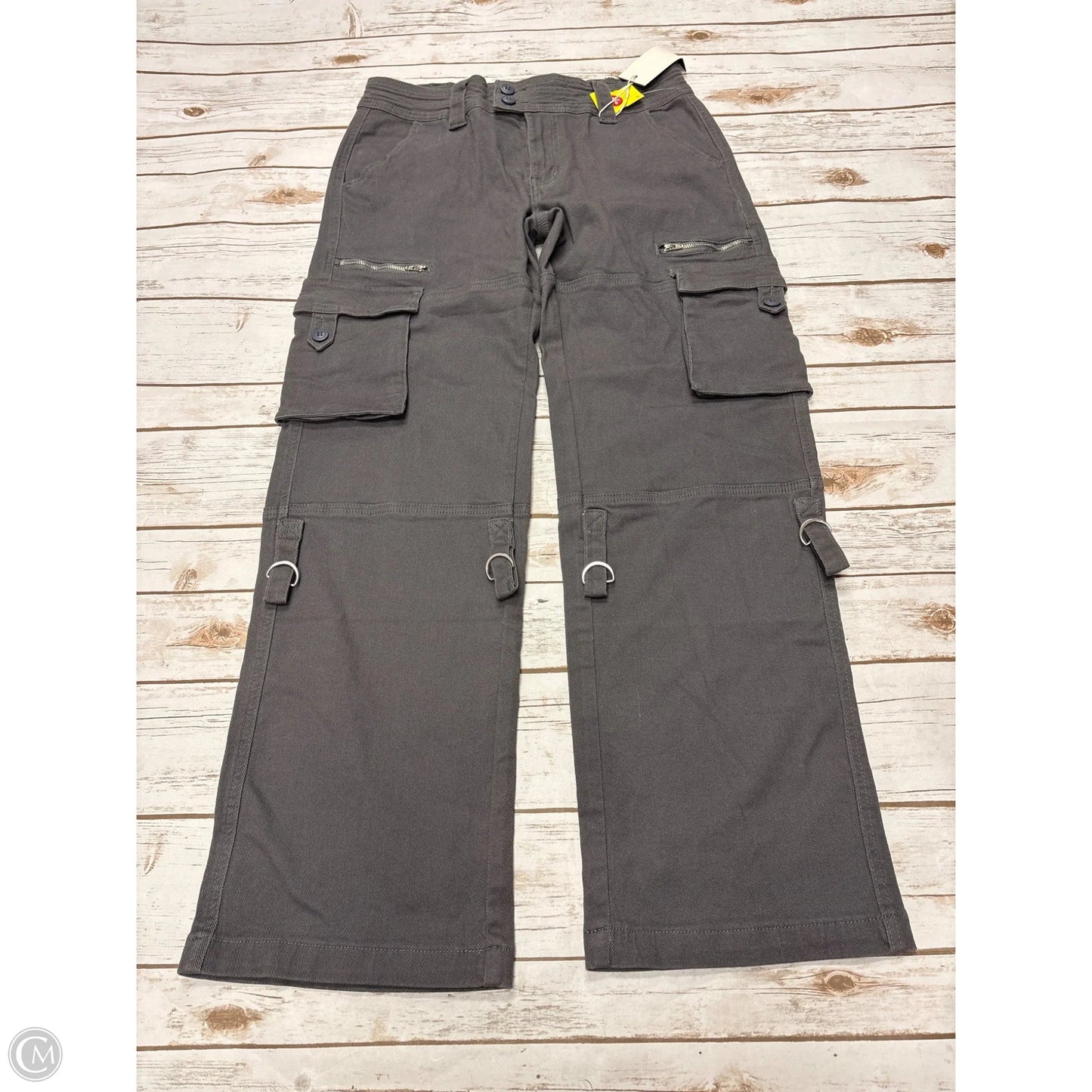 Jeans Wide Leg By Flamingo Urban In Grey Denim, Size: L