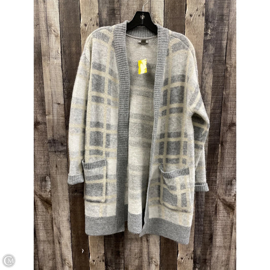 Sweater Cardigan By Falls Creek In Plaid Pattern, Size: S