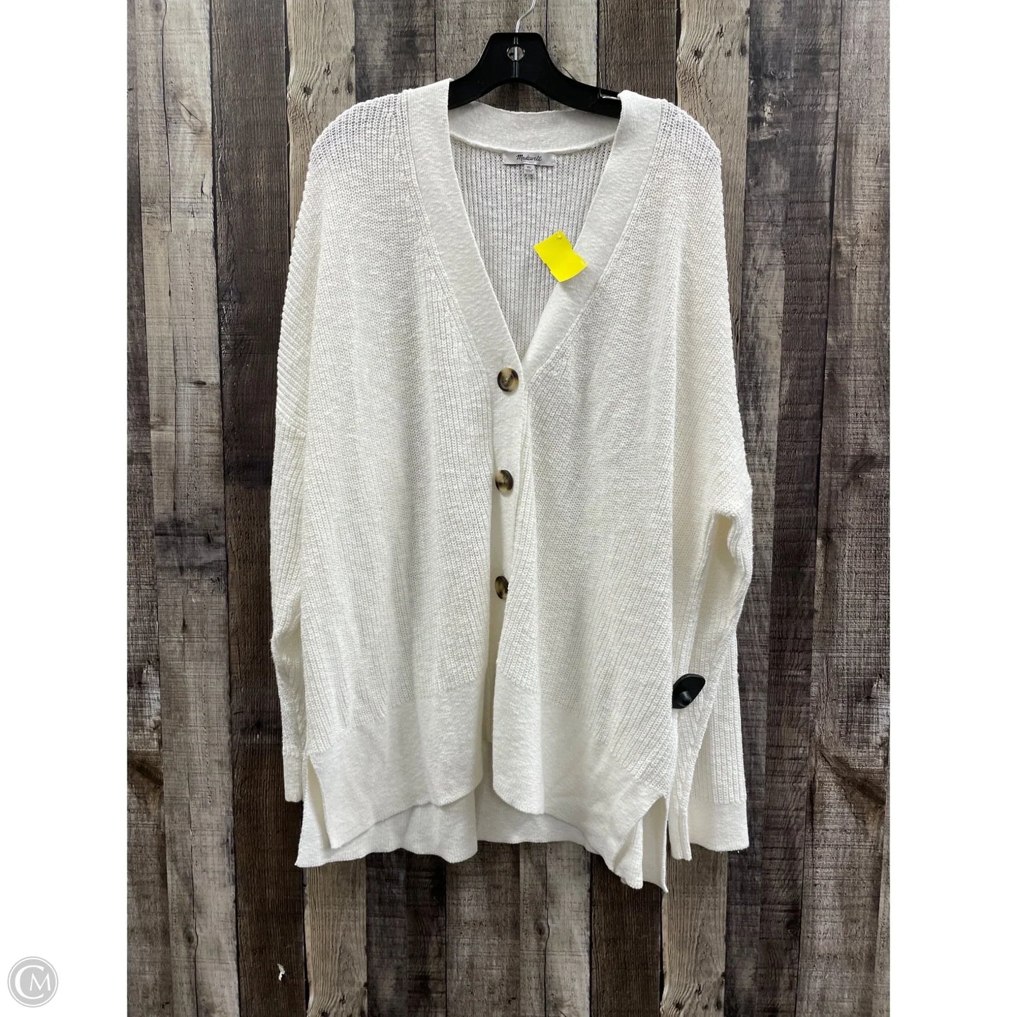 Sweater Cardigan By Madewell In White, Size: Xl