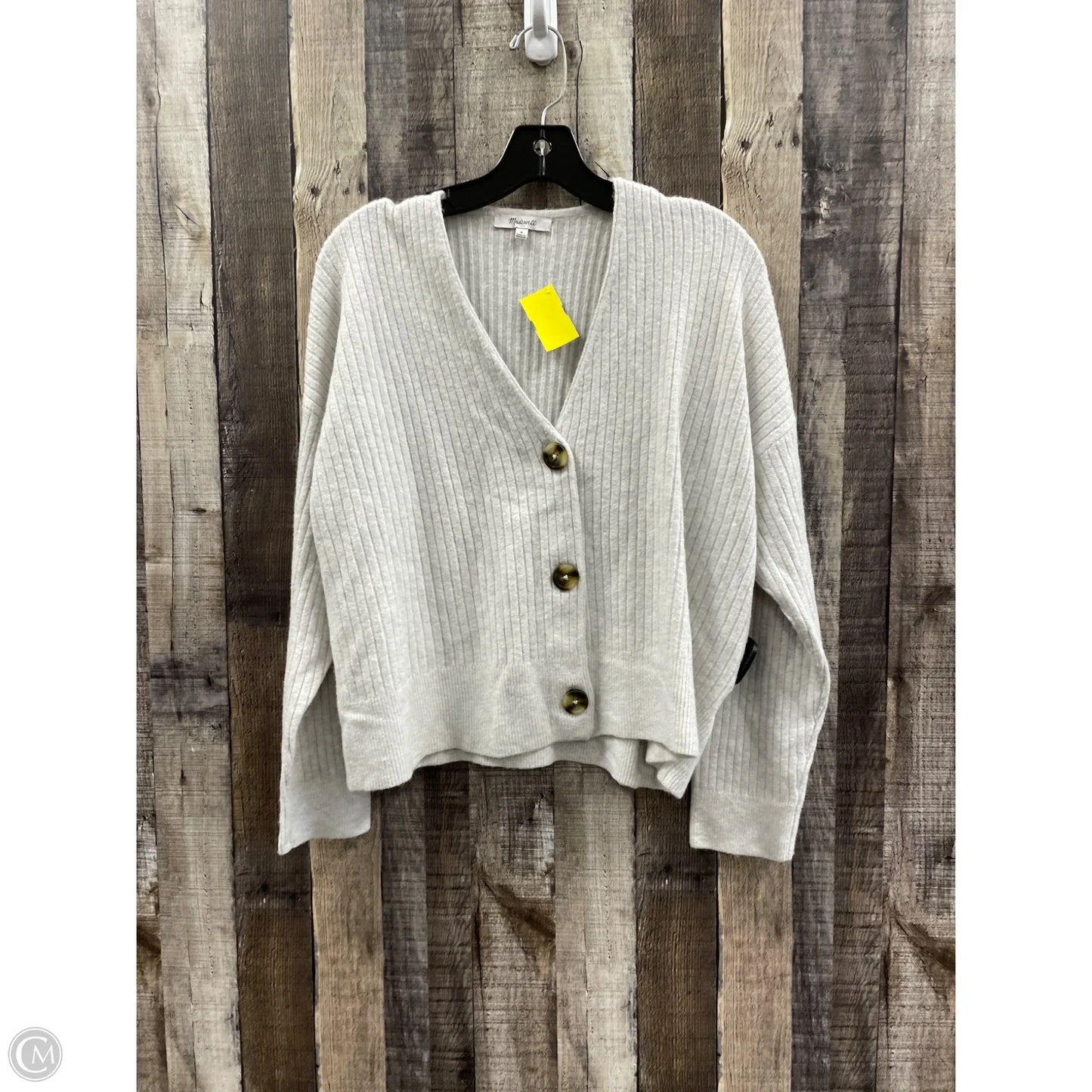 Sweater Cardigan By Madewell In Grey, Size: M