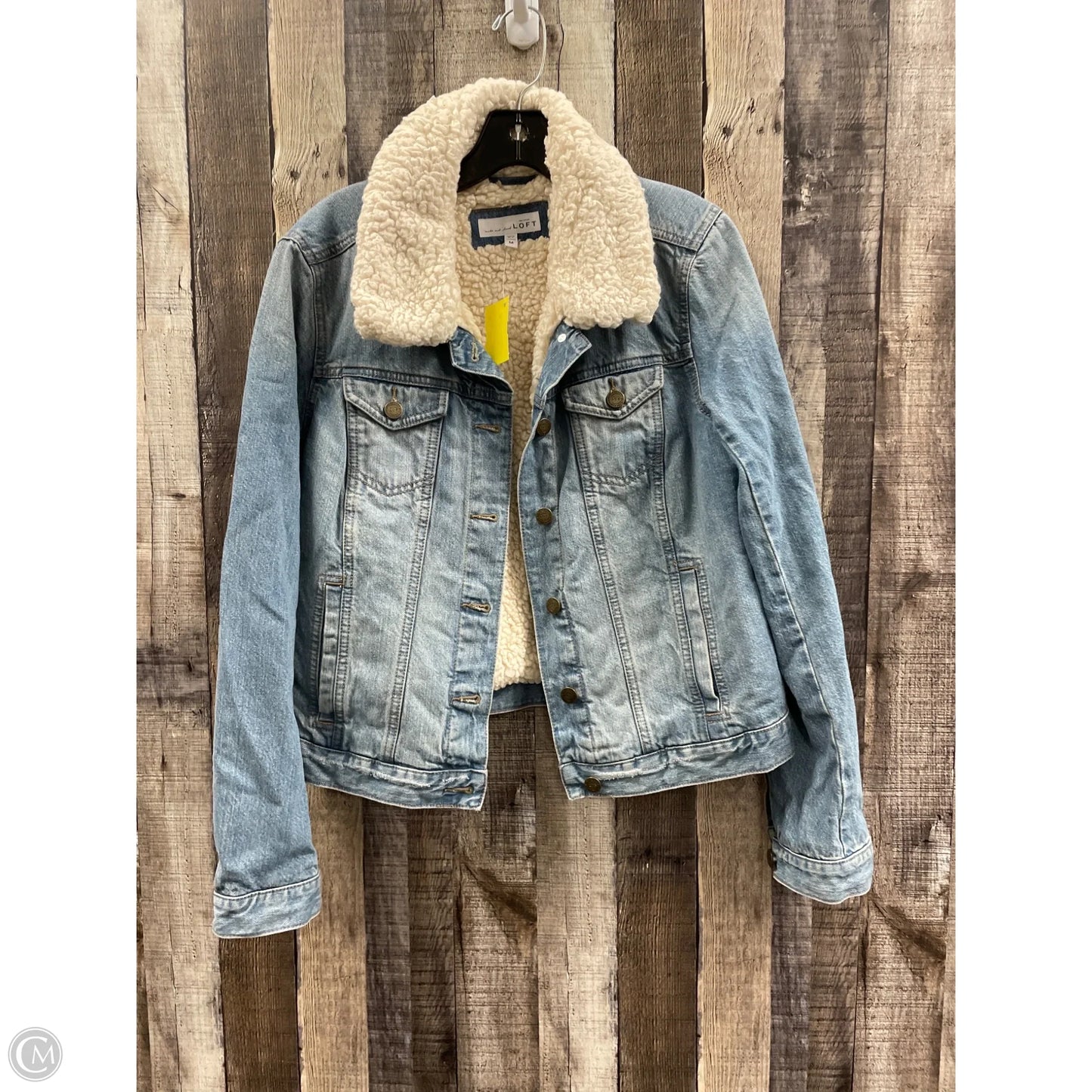 Jacket Denim By Loft In Blue Denim, Size: M