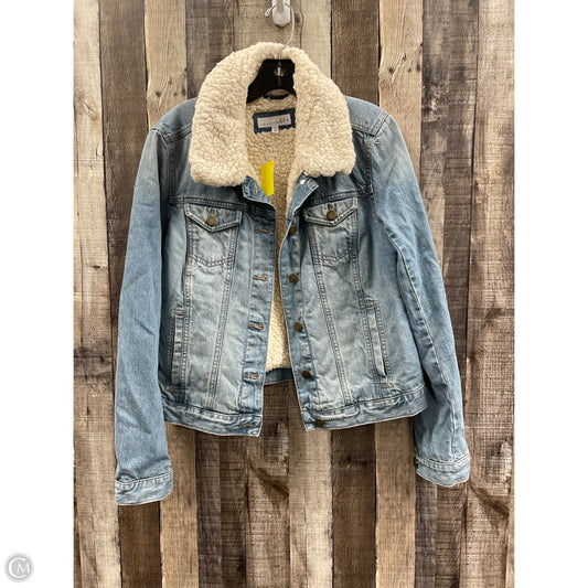 Jacket Denim By Loft In Blue Denim, Size: M
