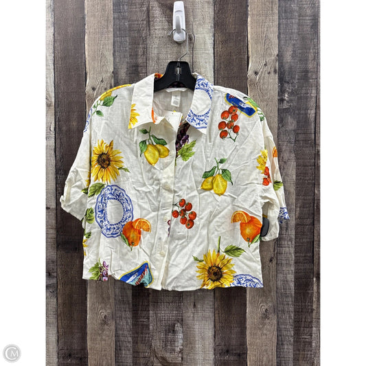Top Short Sleeve By H&m In Multi-colored, Size: S