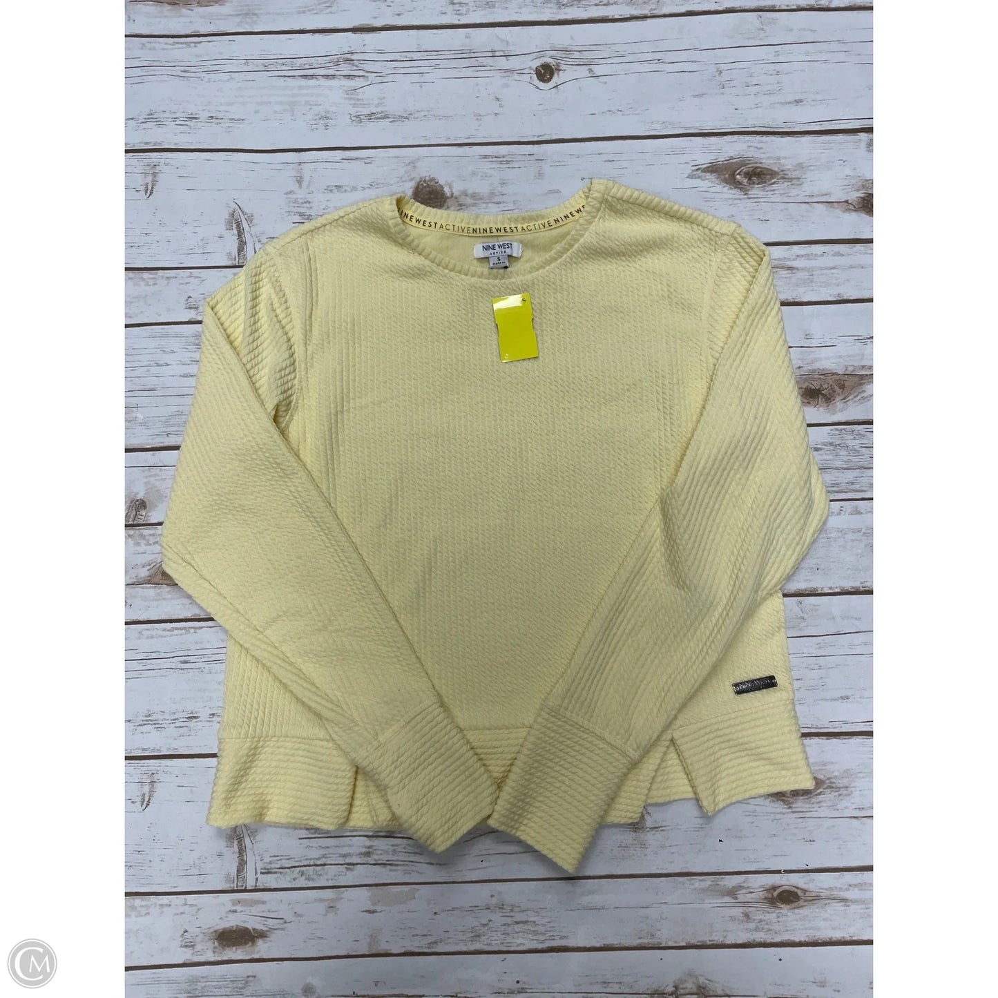 Top Long Sleeve By Nine West In Yellow, Size: S