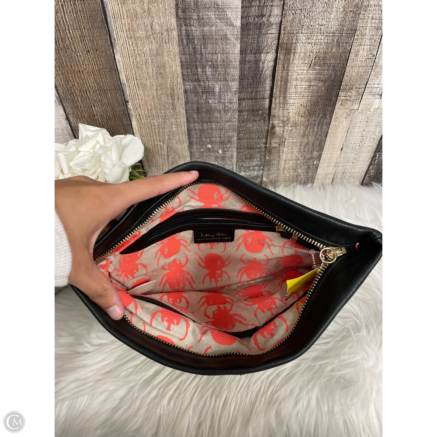 Clutch Leather By Cme, Size: Medium