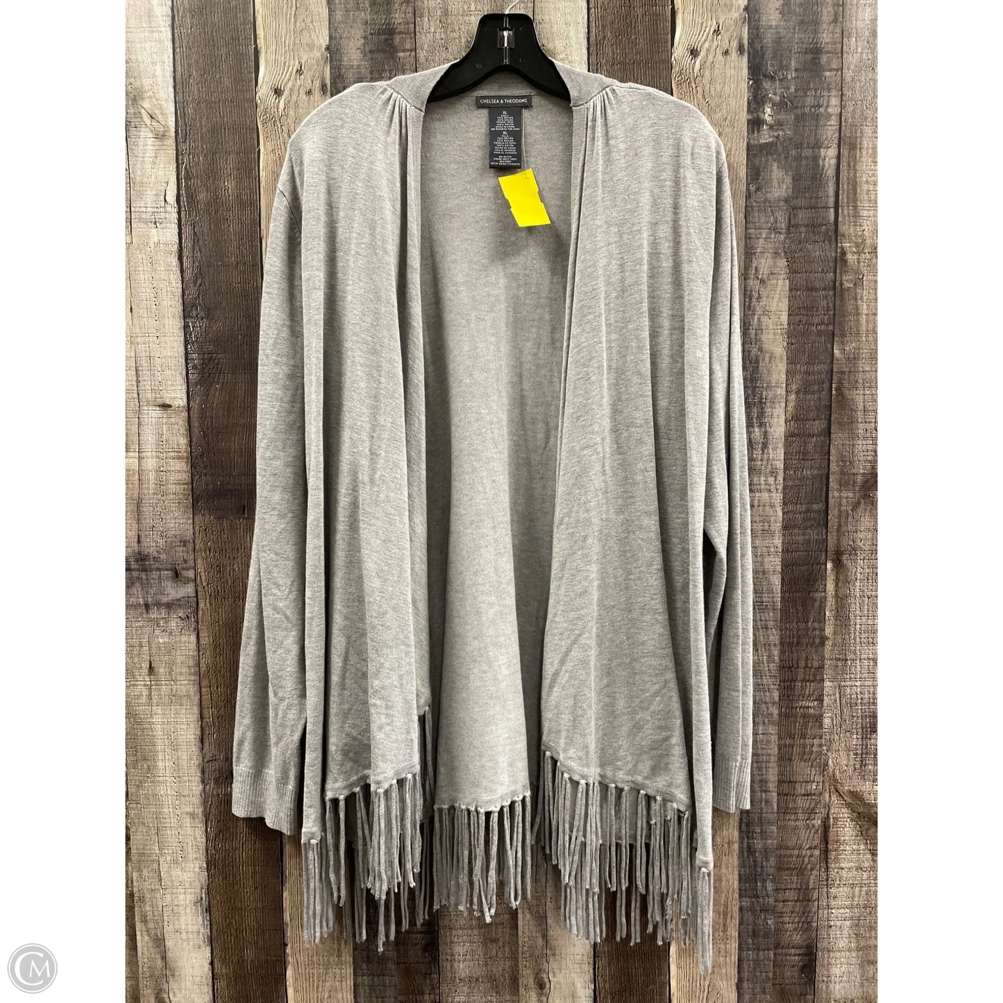 Sweater Cardigan By Chelsea And Theodore In Grey, Size: Xl