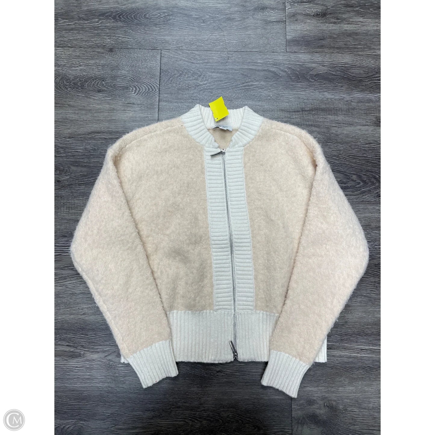 Sweater Cardigan By On 34th In Cream, Size: S