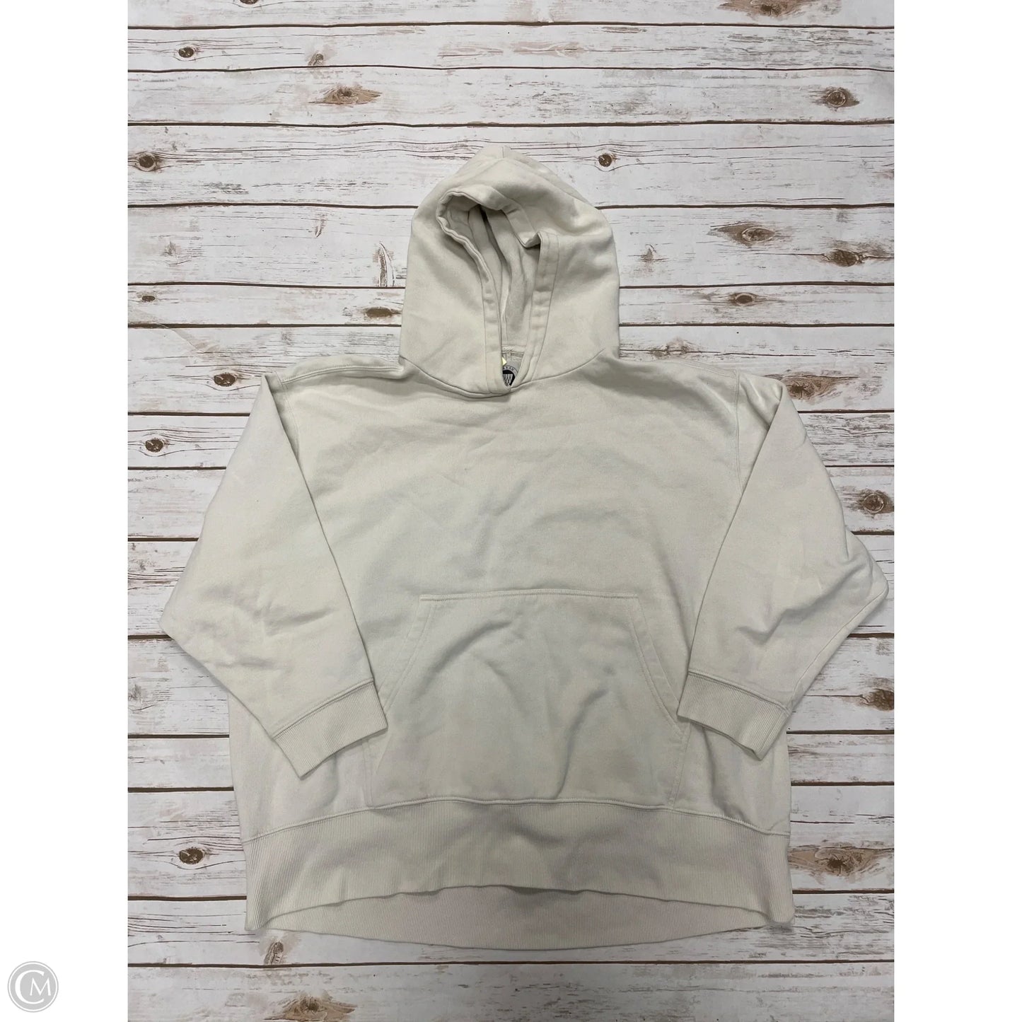 Sweatshirt Hoodie By Urban Outfitters In Cream, Size: M