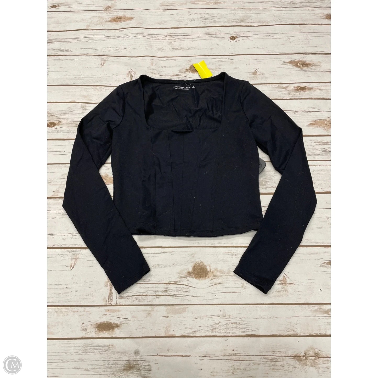 Top Long Sleeve By Abercrombie And Fitch In Black, Size: S