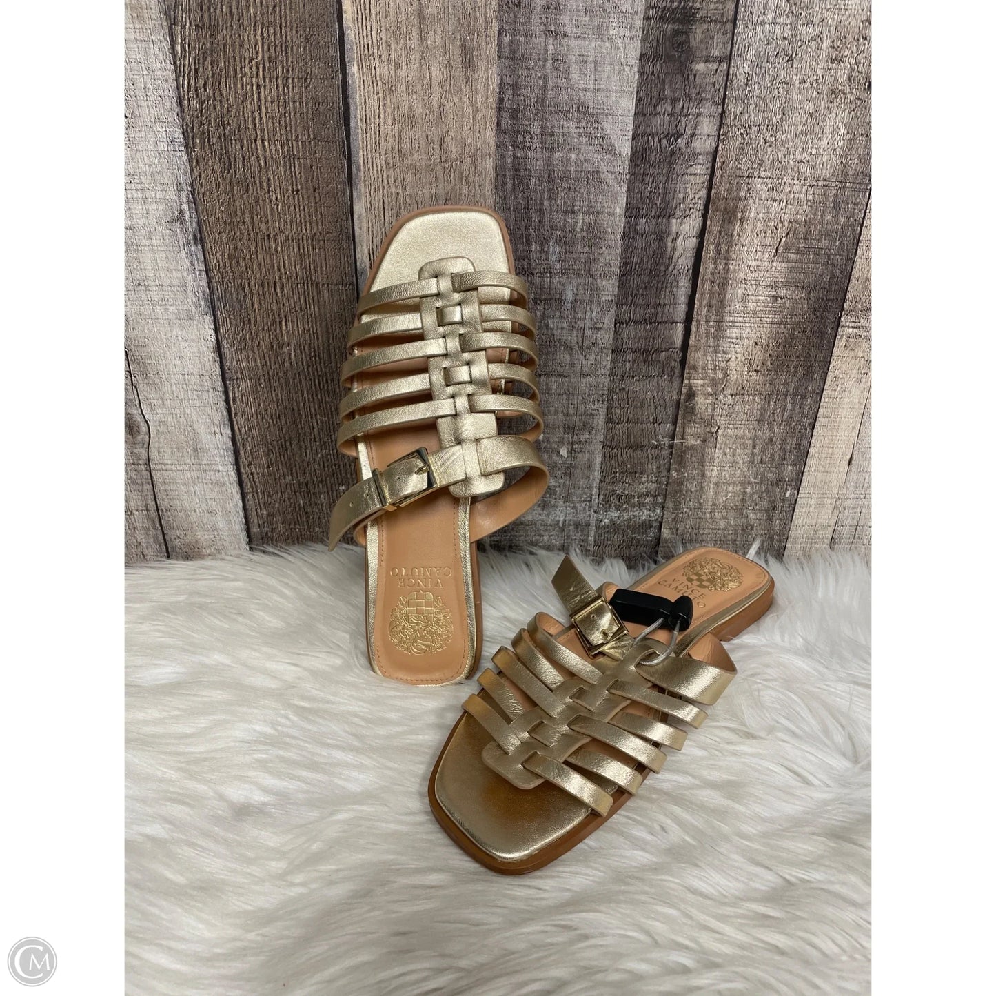 Sandals Flats By Vince Camuto In Gold, Size: 8.5