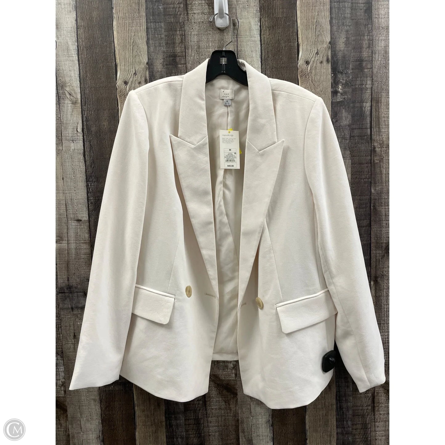 Blazer By A New Day In White, Size: M