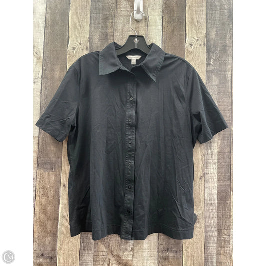 Top Short Sleeve By Banana Republic In Black, Size: L