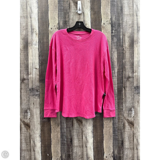 Top Long Sleeve By Time And Tru In Pink, Size: Xl