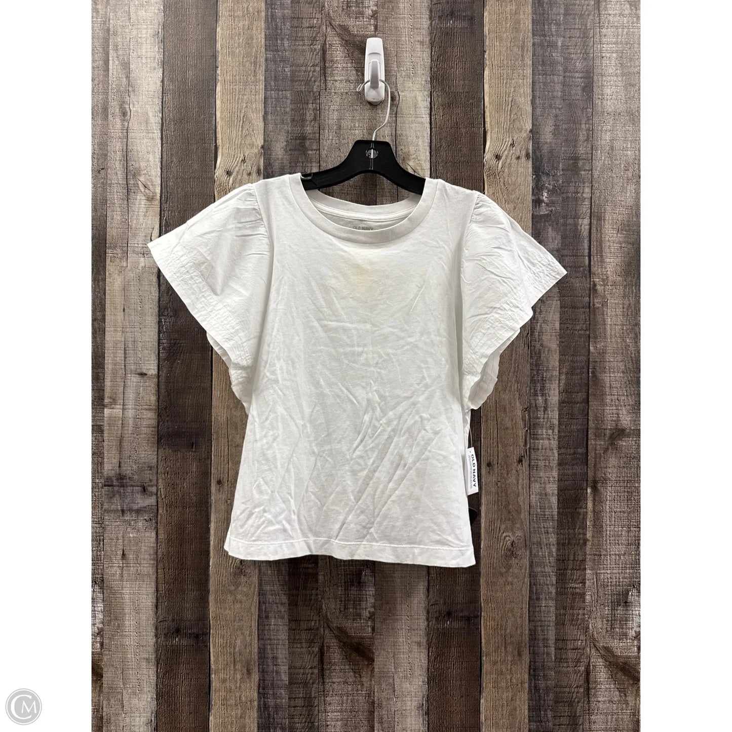Top Short Sleeve By Old Navy In White, Size: L