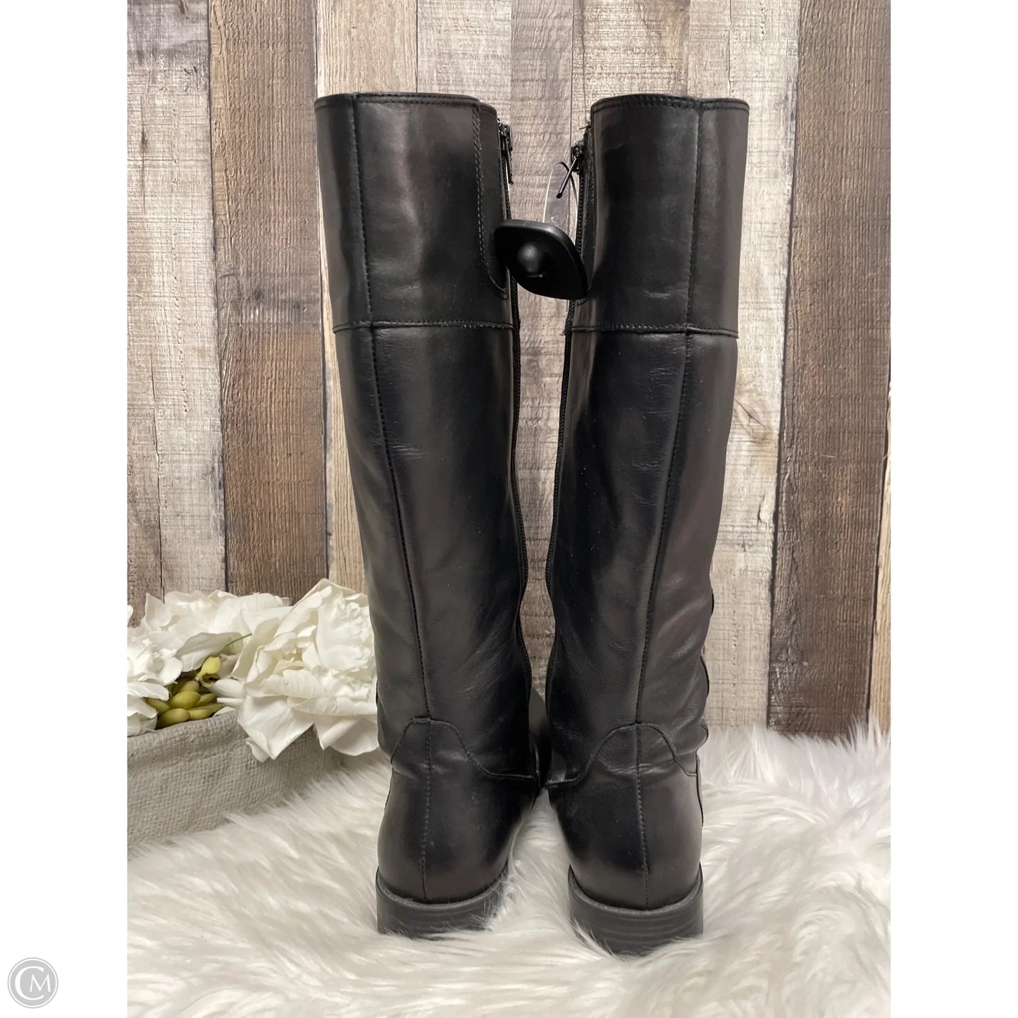 Boots Mid-calf Flats By Anne Klein In Black, Size: 8.5