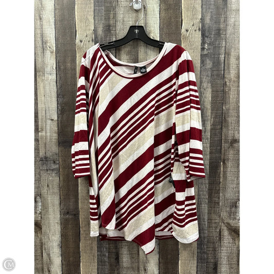 Top 3/4 Sleeve By New Directions In Striped Pattern, Size: 3x