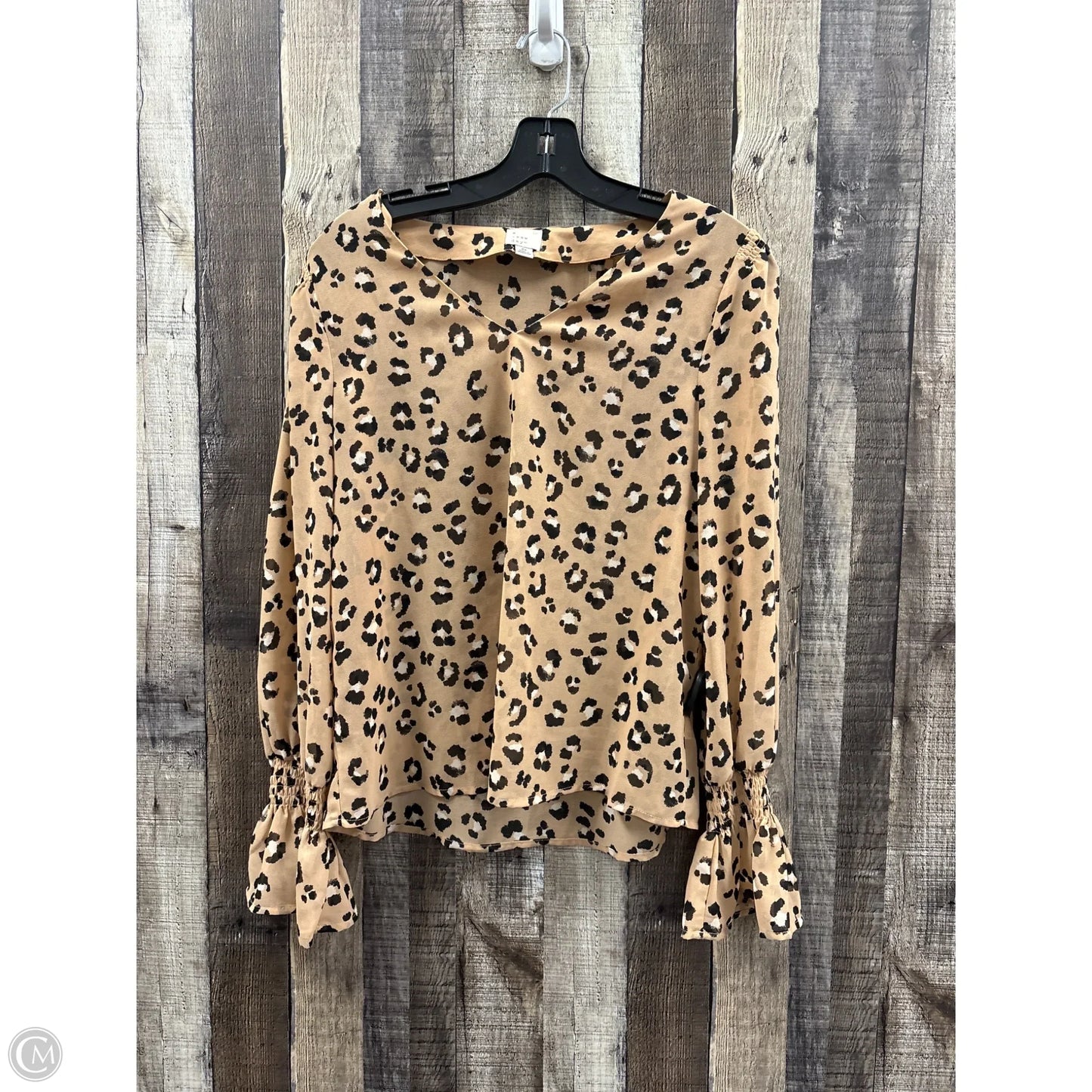 Top Long Sleeve By A New Day In Animal Print, Size: Xs