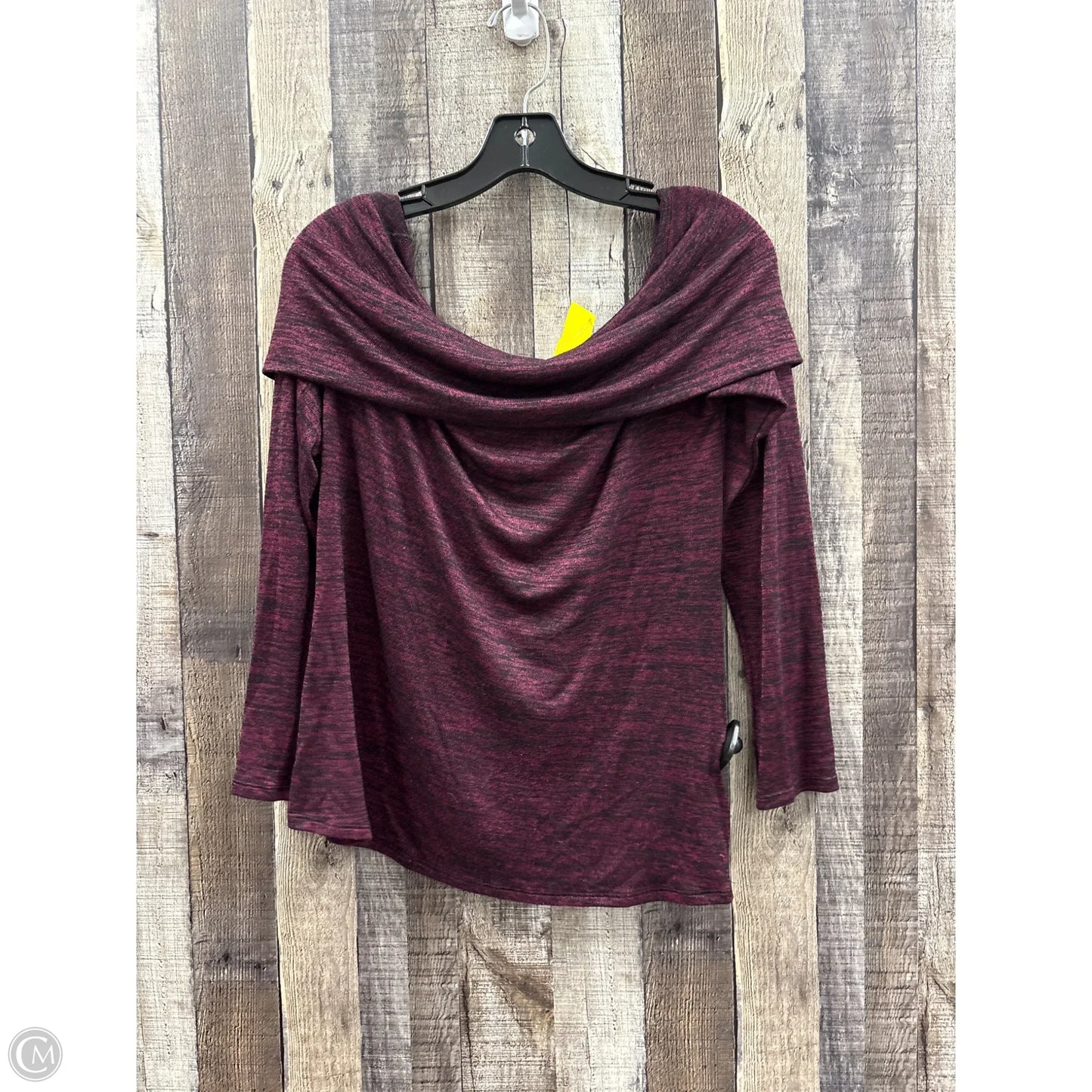Top Long Sleeve By Apt 9 In Purple, Size: L