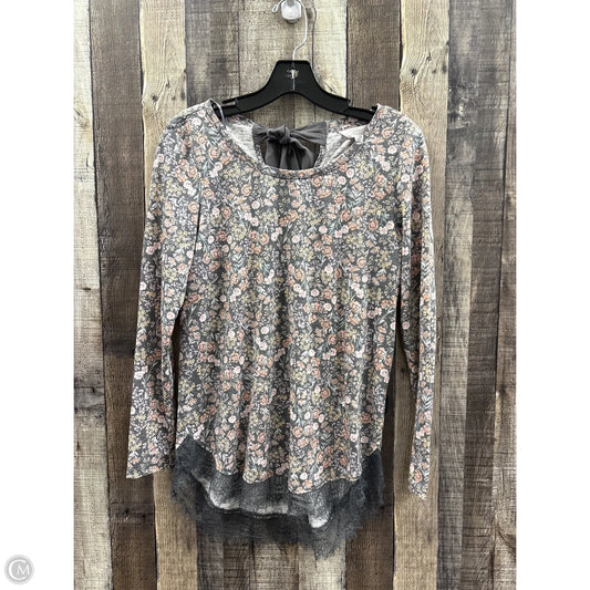 Top Long Sleeve By Lc Lauren Conrad In Floral Print, Size: Xs