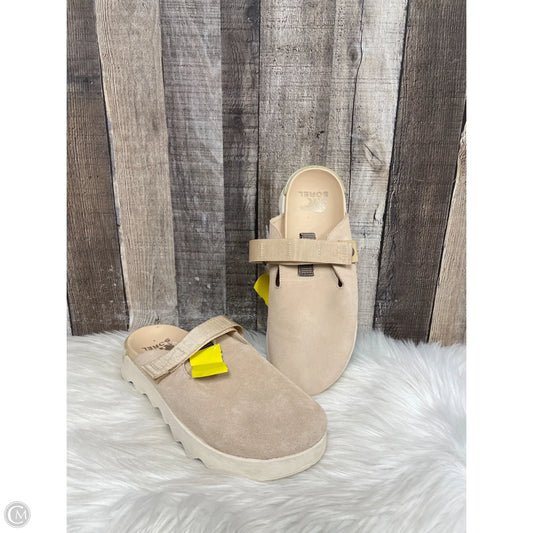 Shoes Heels Wedge By Sorel In Beige, Size: 10.5