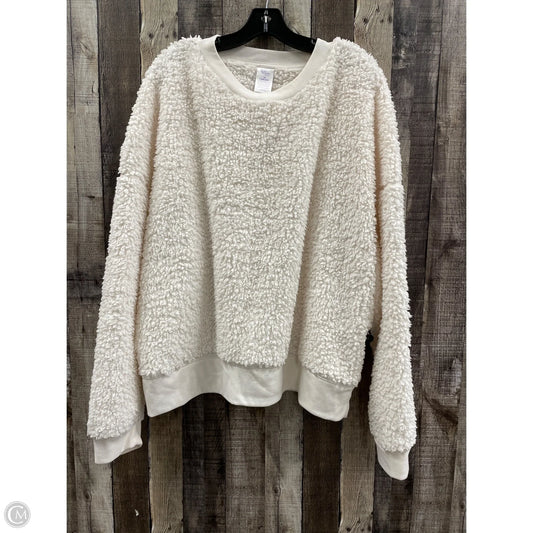 Jacket Fleece By Secret Treasures In Cream, Size: 2x