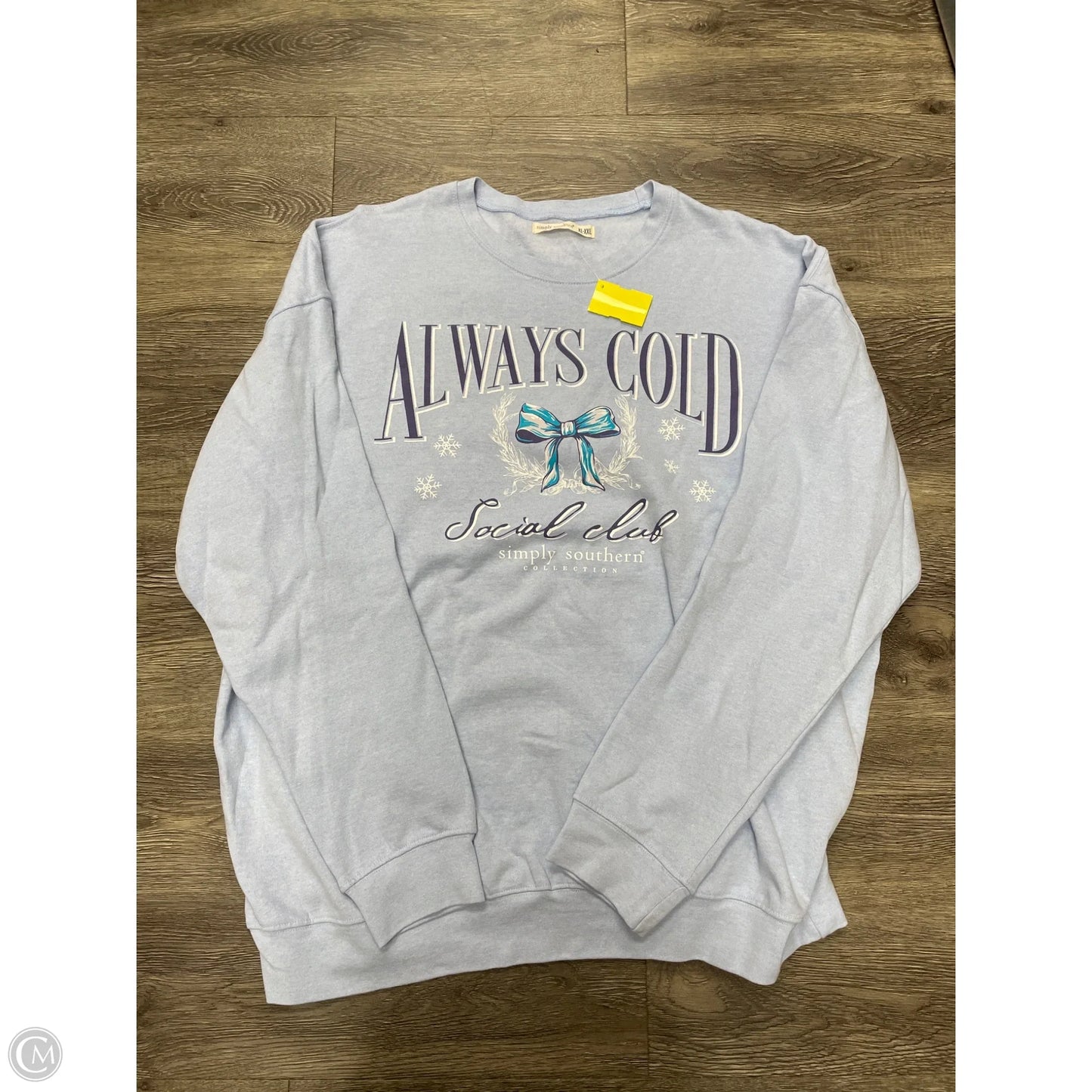 Sweatshirt Crewneck By Simply Southern In Blue