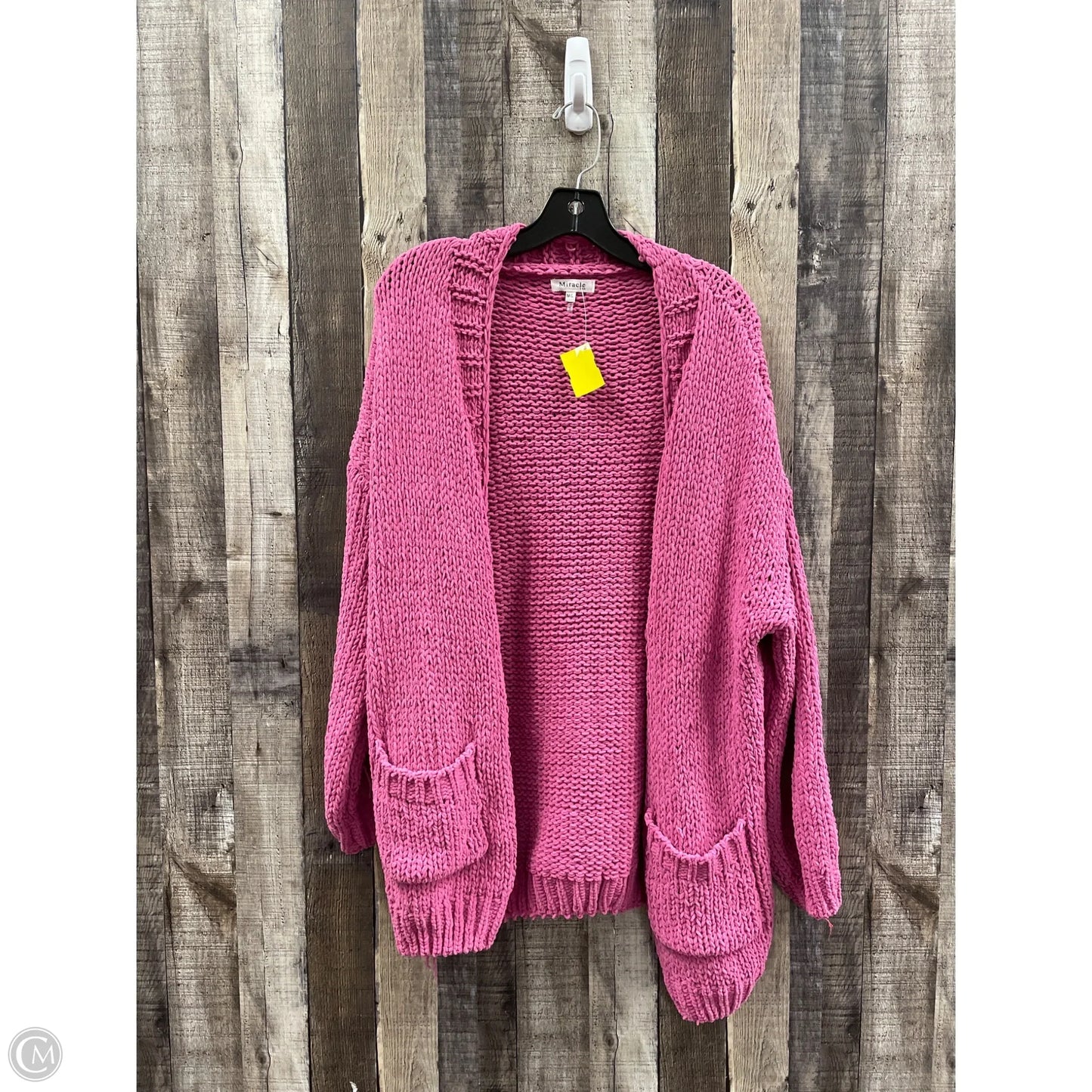 Sweater Cardigan By Miracle In Purple, Size: M
