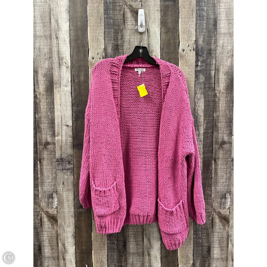 Sweater Cardigan By Miracle In Purple, Size: M
