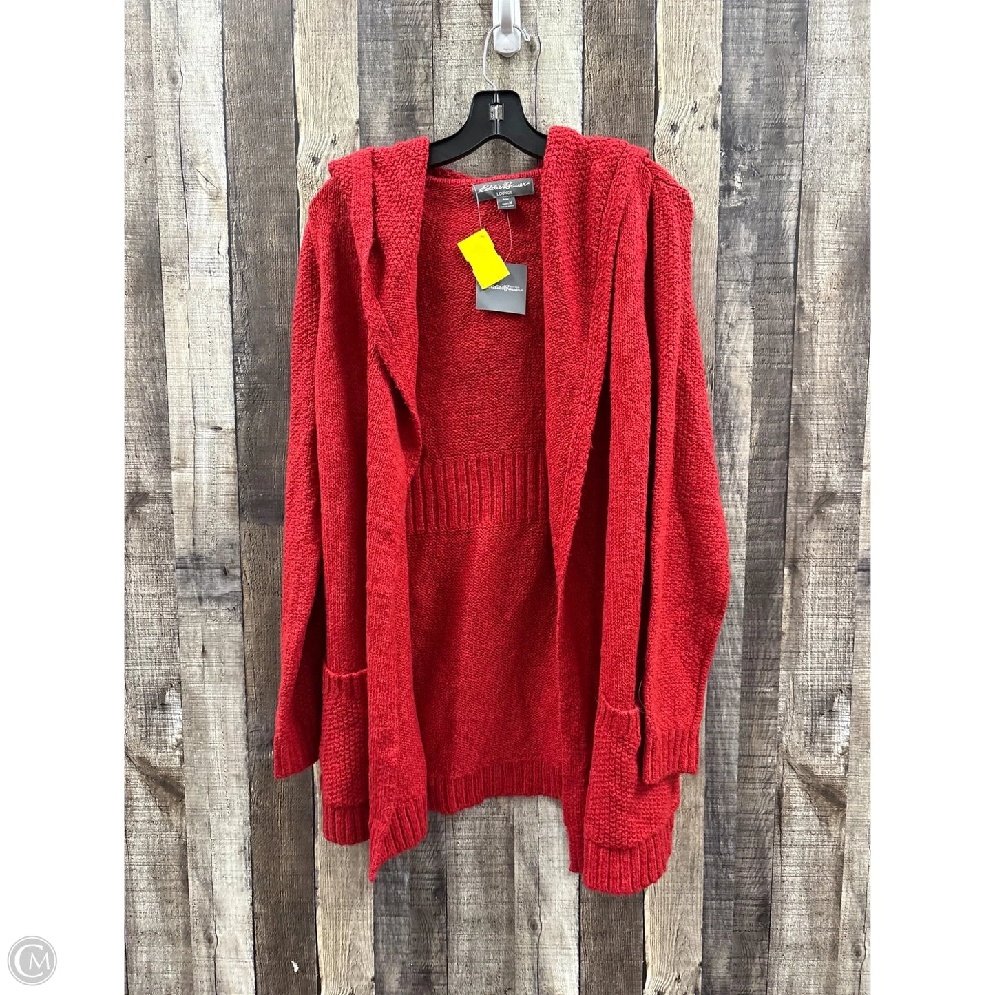 Sweater Cardigan By Eddie Bauer In Red, Size: M