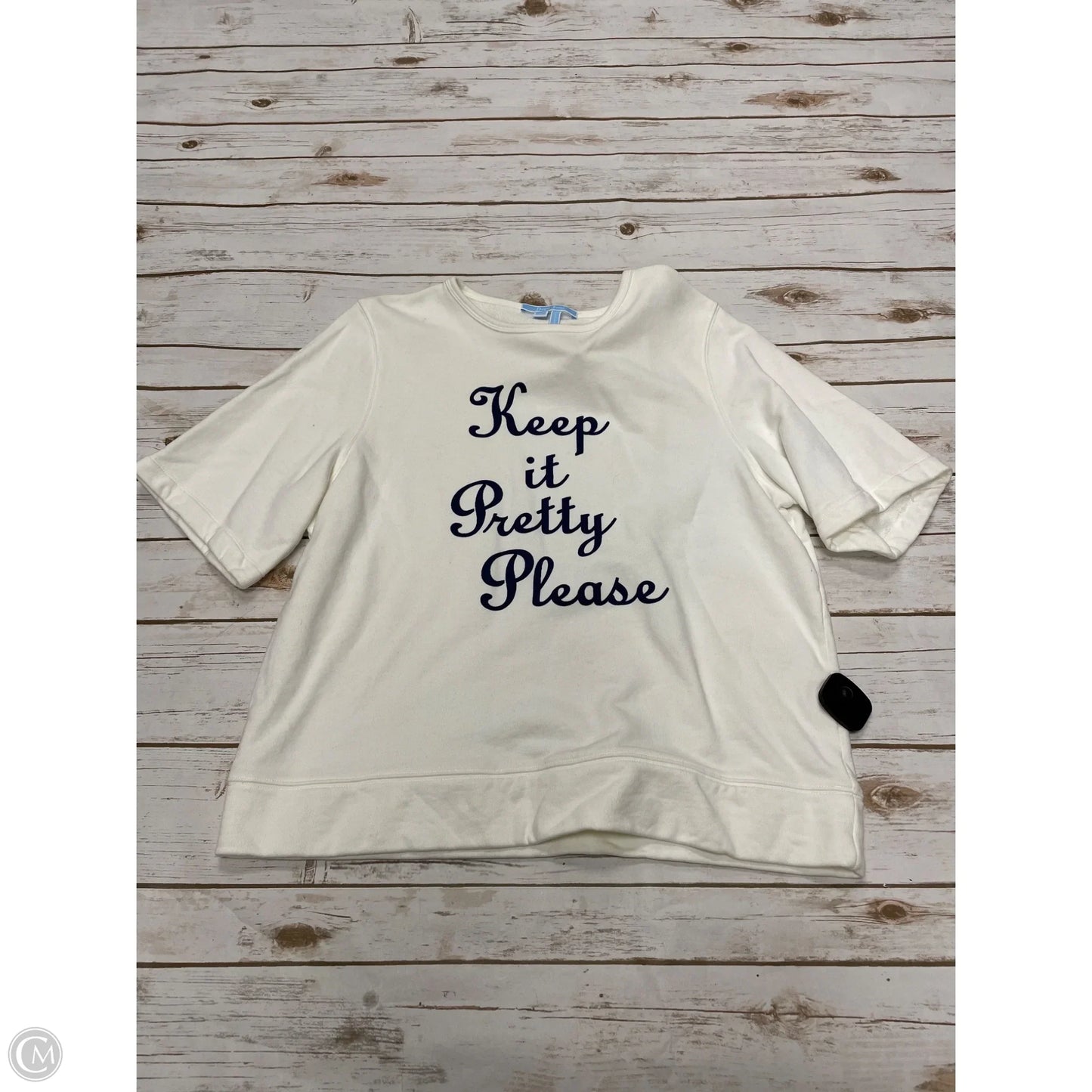 Sweatshirt Crewneck By Draper James In Ivory, Size: Xl