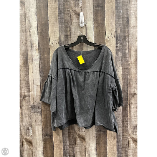 Top Short Sleeve By Shein In Black, Size: M