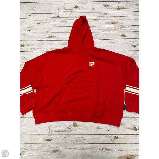 Sweatshirt Hoodie By Pink In Red, Size: Xxl