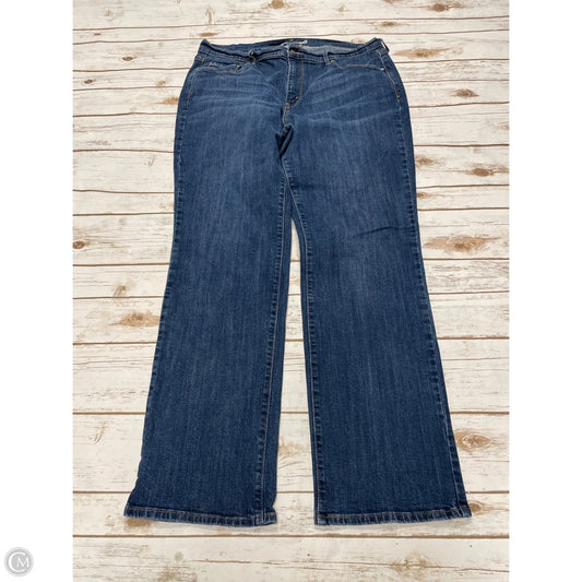 Jeans Straight By Levis In Blue Denim, Size: 16
