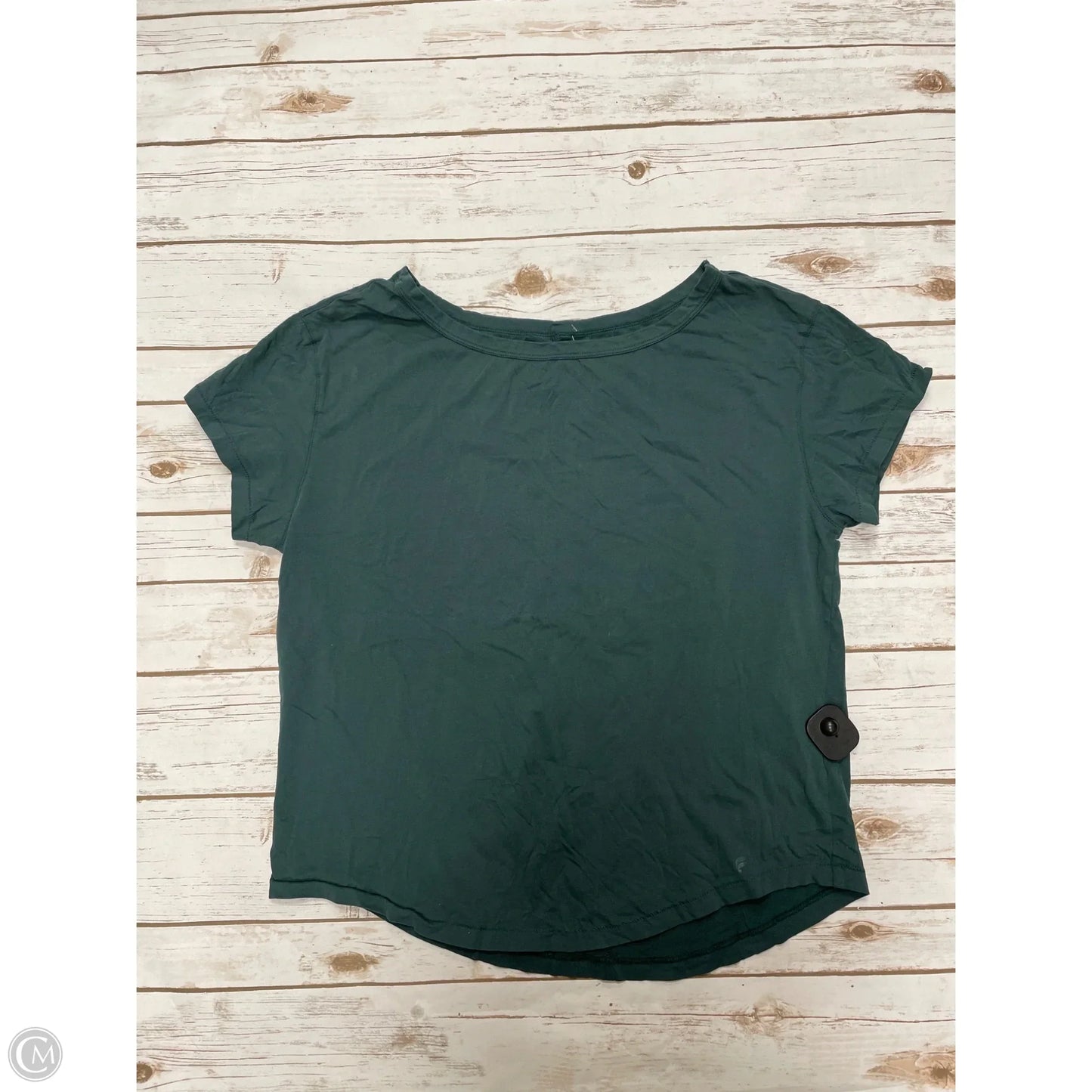 Athletic Top Short Sleeve By Fabletics In Green, Size: L