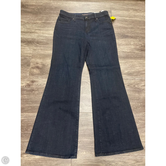 Jeans Flared By Chicos In Blue Denim, Size: 8